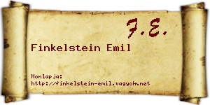 Finkelstein Emil névjegykártya