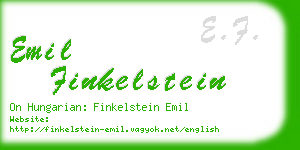 emil finkelstein business card